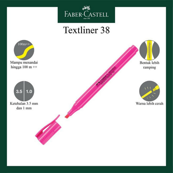 

PENANDA TULISAN HIGHLIGHTER FABER - CASTELL TEXTLINNER 38