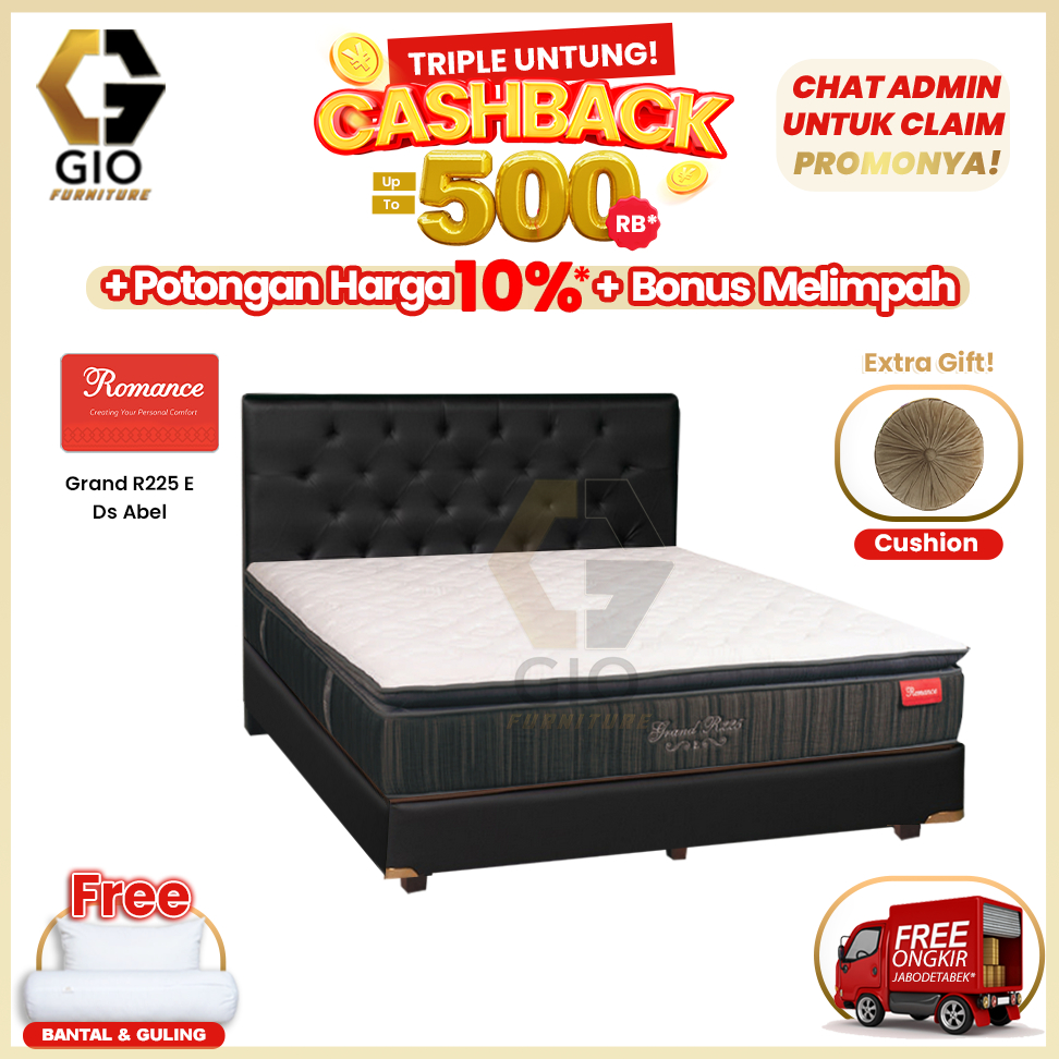 Kasur Romance Grand R225 E / Romance Springbed Grand R225 E (Full Set Mattress + Divan + Headboard +