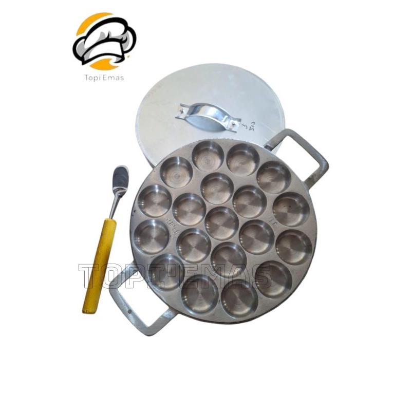Cetakan Kue Cubit Takoyaki Pentol Korea Telur Puyuh Isi 19 Lubang