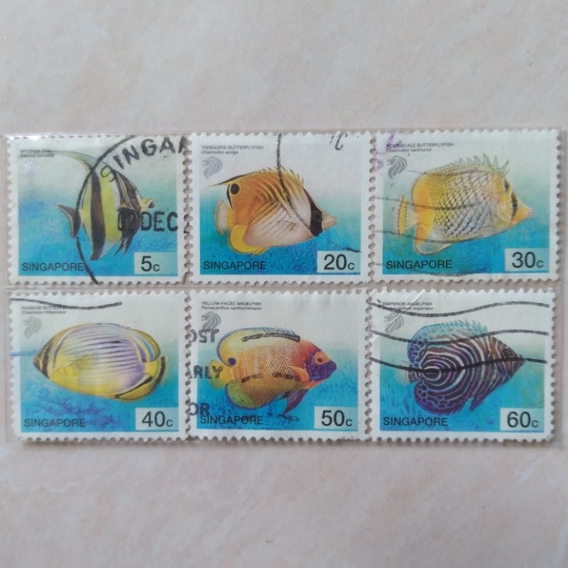 

Perangko Prangko Jadul 6 Pcs Singapore Singapura 2001 Tropical Fish - YN2228