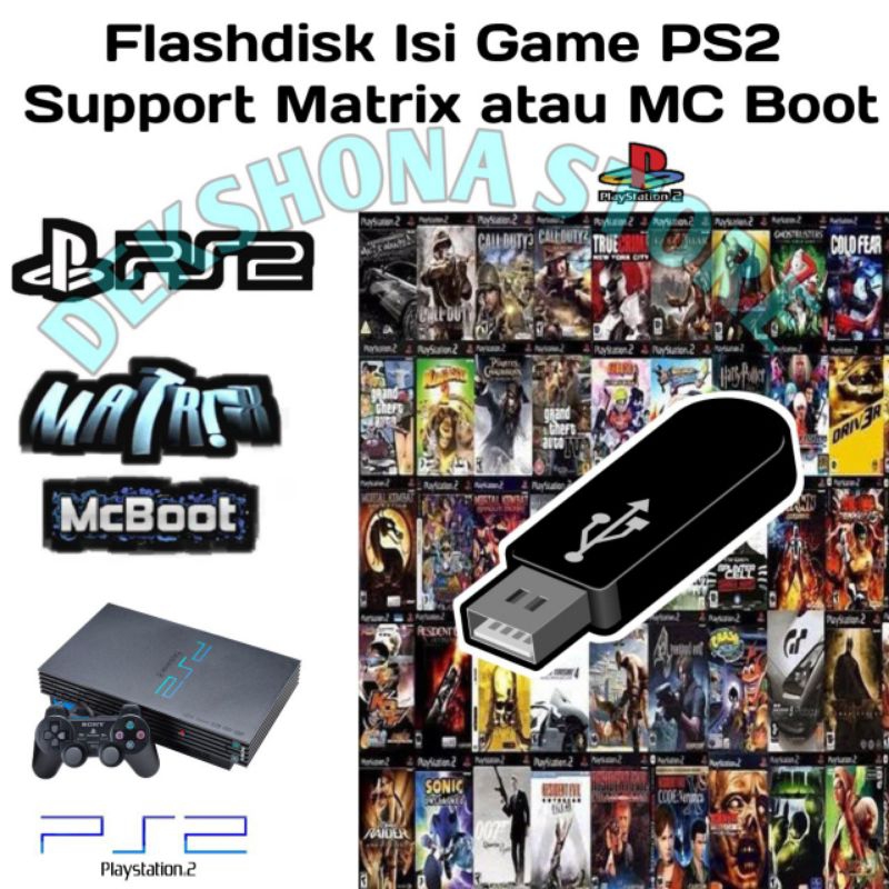 PAKET FLASH DISK GAME KONSOL PS2 TERMURAH