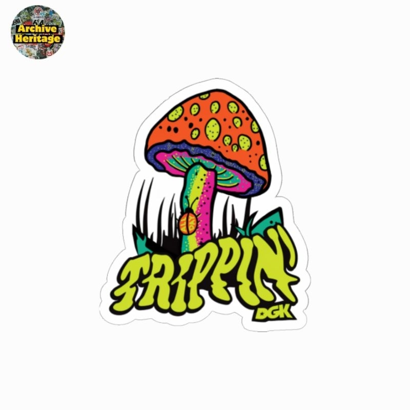 

sticker Dirty Ghetto Kids Trippin mushroom DGK streetwear stiker