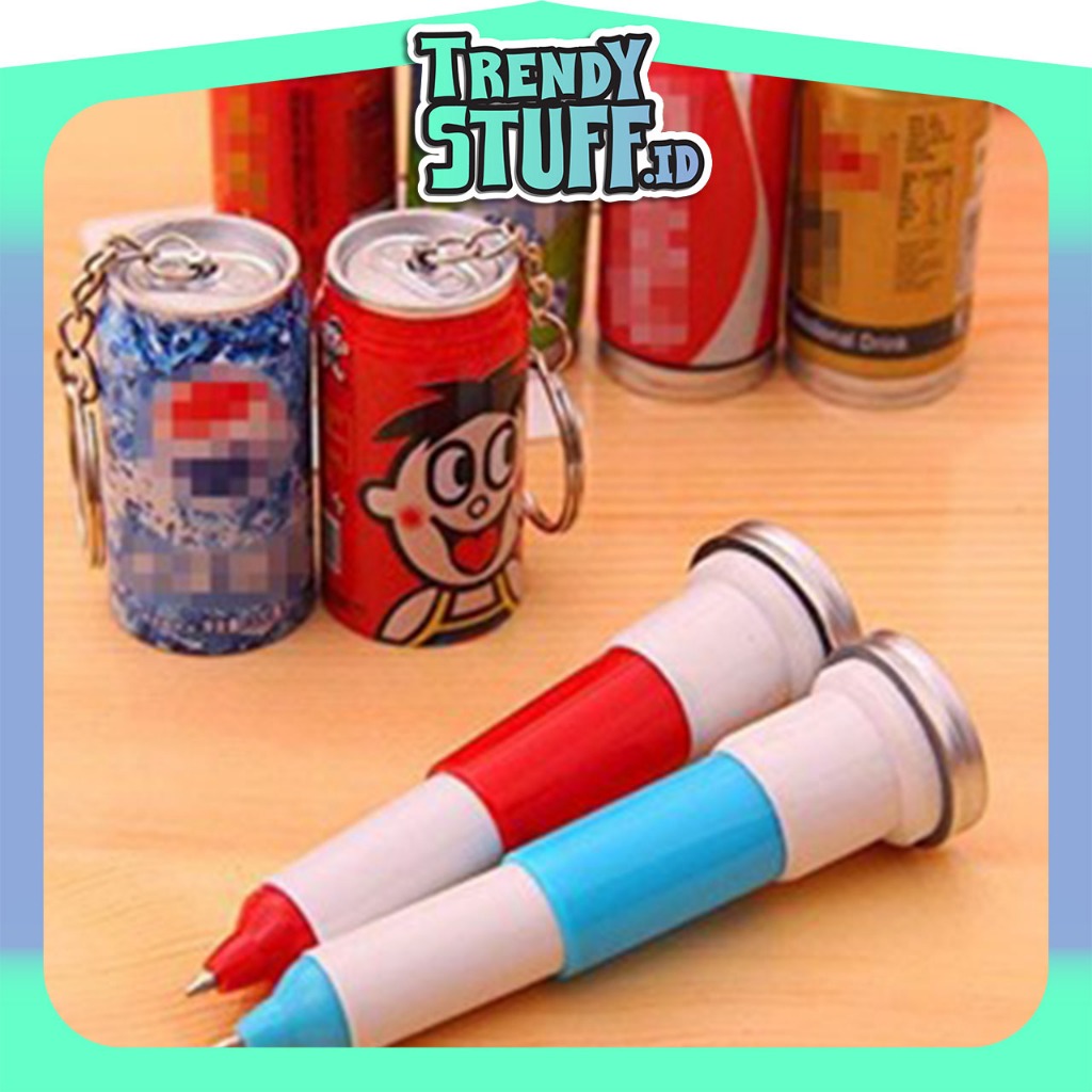 

TrendyStuff.id Gantungan Kunci Minuman Kaleng 2 IN 1 Pena Bentuk Minuman Pulpen Botol Minuman Gantungan Keychain Murah S054