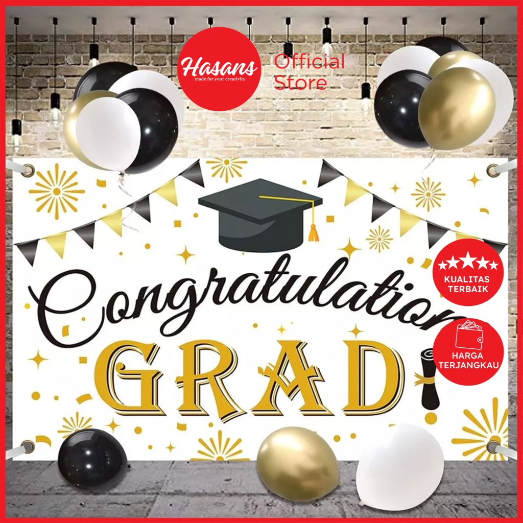 Banner Wisuda / Dekorasi Wisuda / Banner Wisuda Tempel Dinding / Graduation / Graduation Banner / Gr