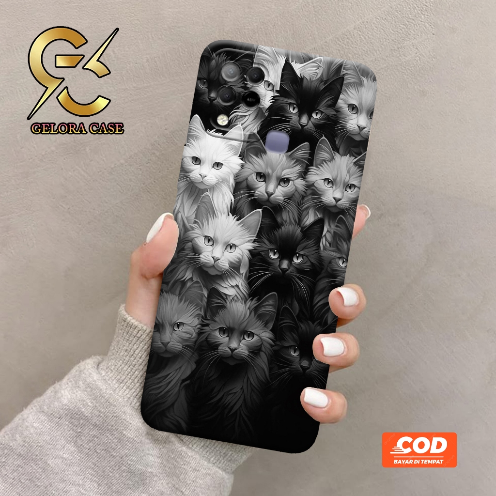 Softcase Infinix Hot 10s - Geloracase - Casing Infinix Hot 10s - Motif case Catss - Infinix - Softca