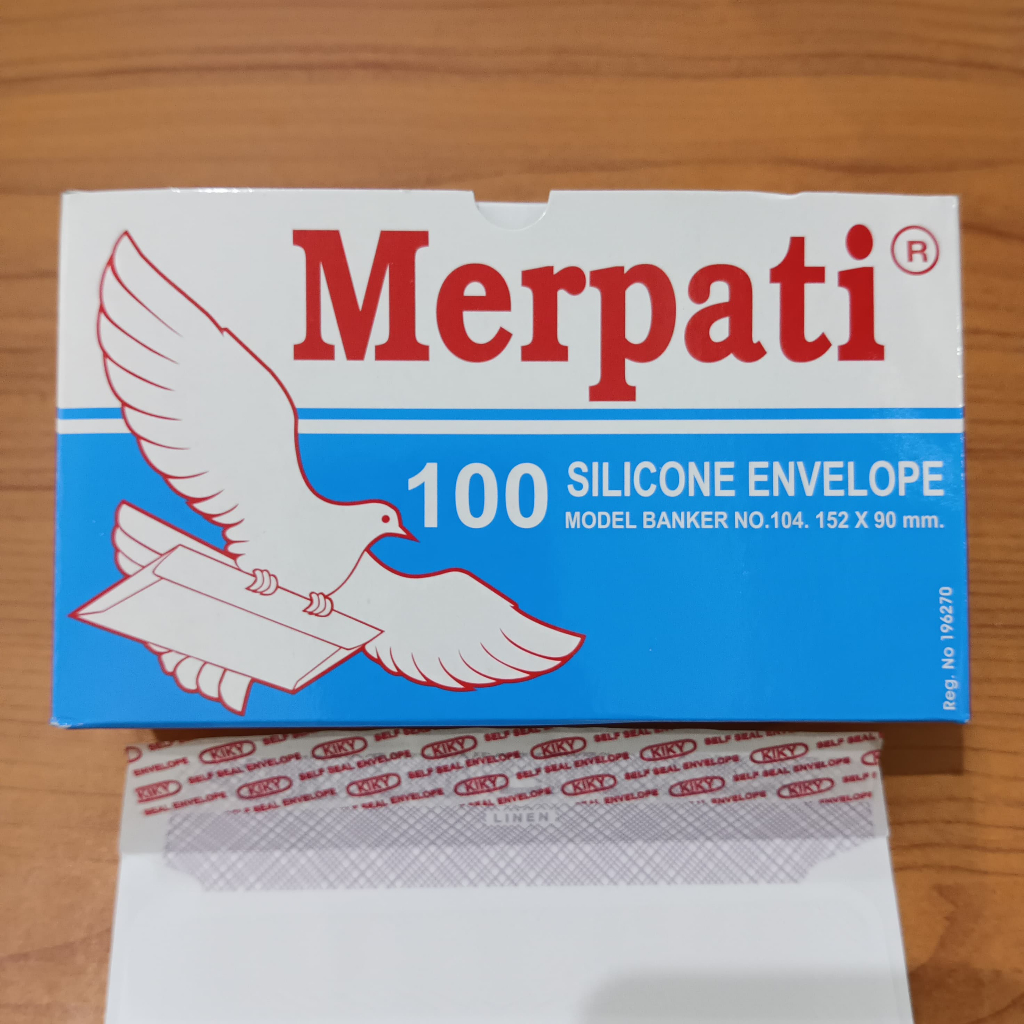 

(1 PACK=100Pcs ) AMPLOP MERPATI 104 TANGGUNG + LEM