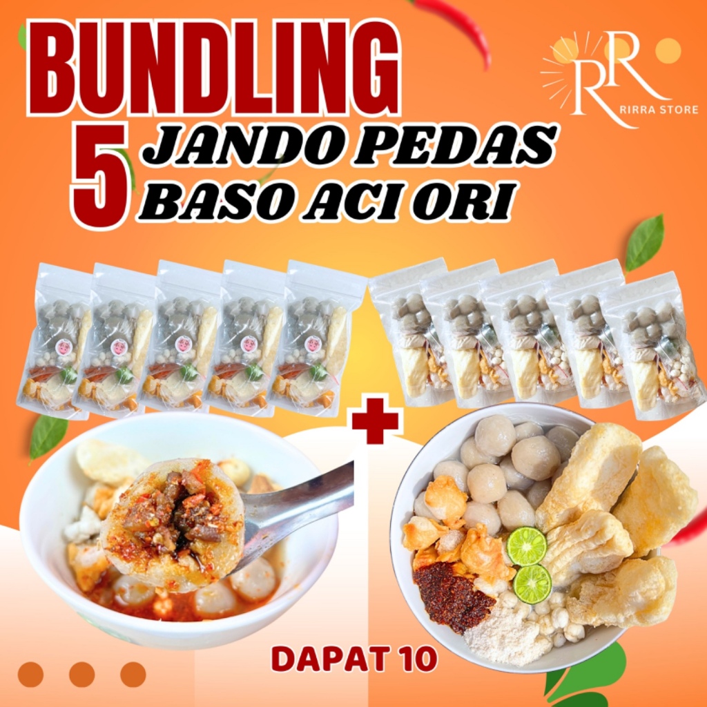 

10 MIX BUNDLING 5 BASO ACI ORI 5 BASO ACI JANDO PEDAS EKONOMIS
