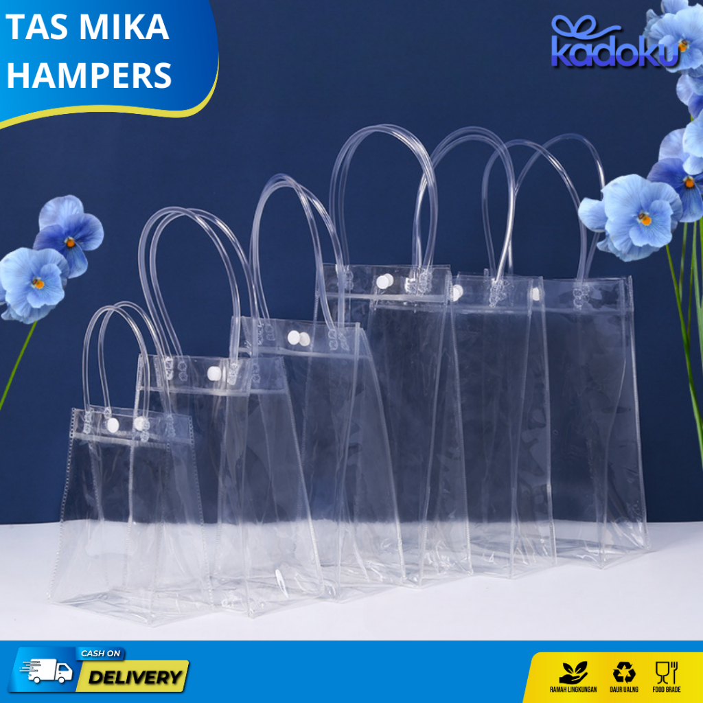 

Tas mika PVC / Tas mika transparan / Tas bening / Goodiebag transparan / Goodiebag mika I AC01-AC16
