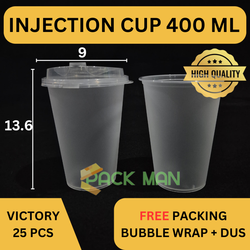 Thinwall Cup Injection 24oz 700ml/Gelas plastik Tebal 24 OZ/Seal INJECTION Boba