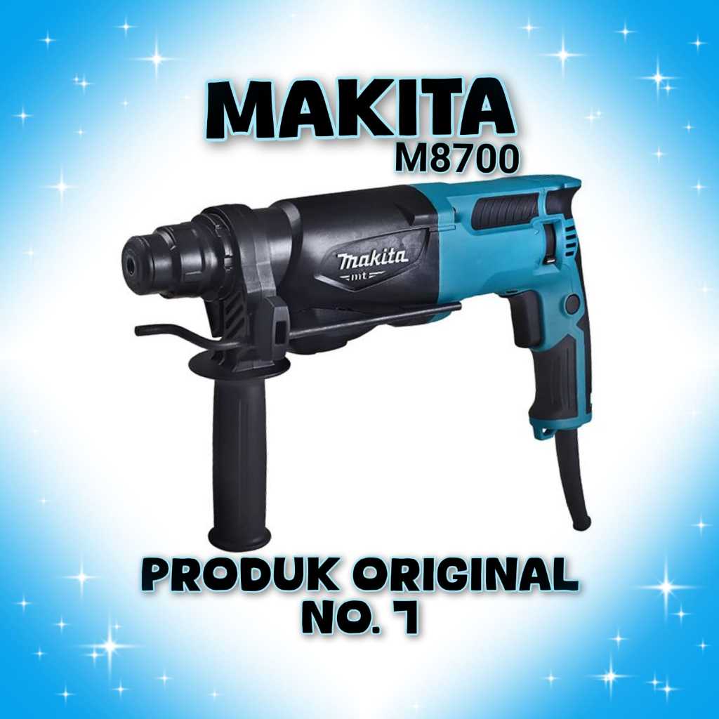 MESIN BOR BOBOK BETON ROTARY HAMMER 22 MM MAKITA M8700 ORIGINAL