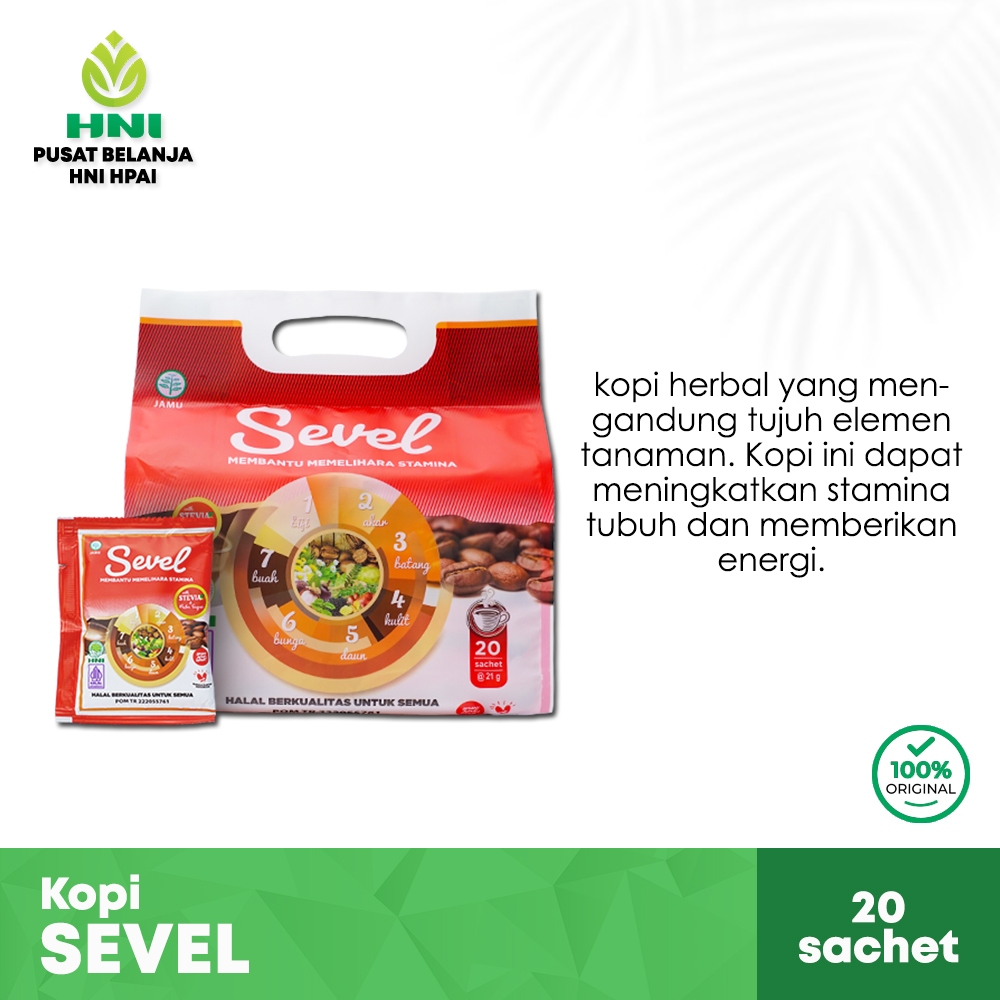 

Sevel HNI Kopi 7Elemen Kopi Herbal Untuk Meningkatkan Stamina Isi 20 Sachet dan 10 sachet