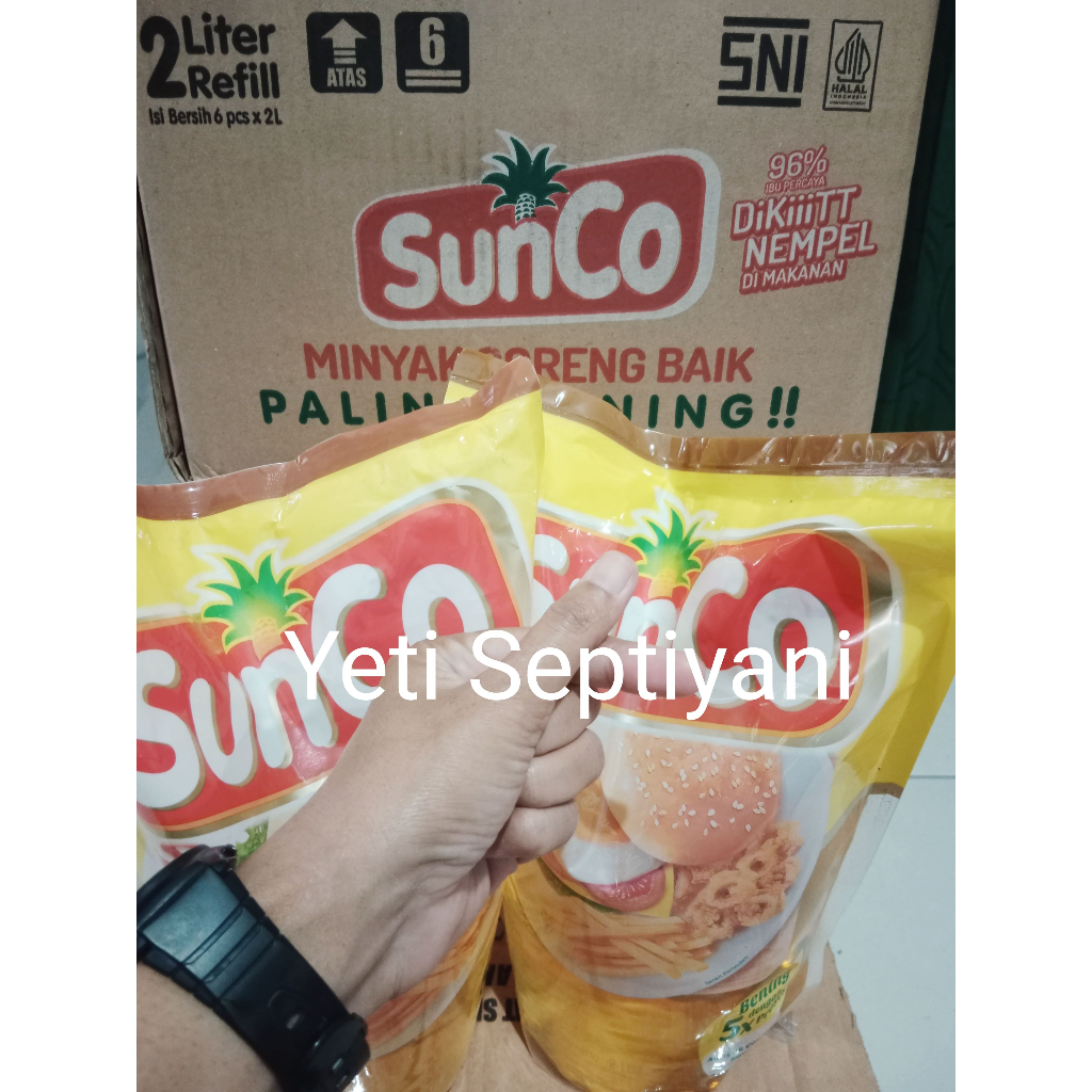 

Minyak Sunco 2L (1 Dus 6 Pouch x 2L)
