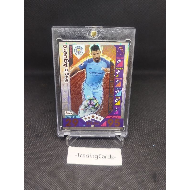 Kartu Bola 2016-17 Match Attax English Premier League Limited Edition Bronze Sergio Aguero Mancheste