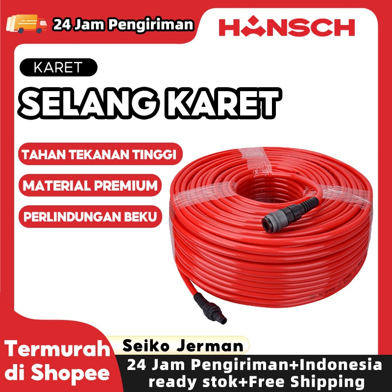 HANSCH Selang Karet Air Kompresor Semprot Cat High Pressure Rubber Gas Pipe Per Meter
