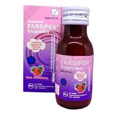 Farsifen Sirup 60ml - Farsipen Sirup Obat Penurun Panas Demam / Sakit Gigi Anak / Parsipen Ibuprofen