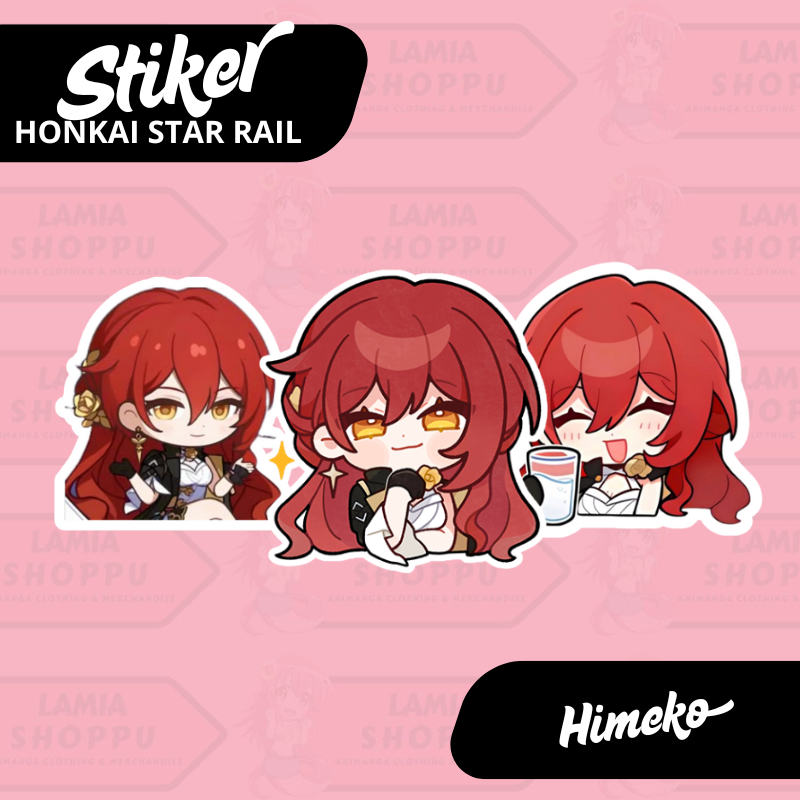

Stiker Honkai Star Rail Himeko | Sticker Himeko HSR | Merch Anime Game Vinyl Anti Air