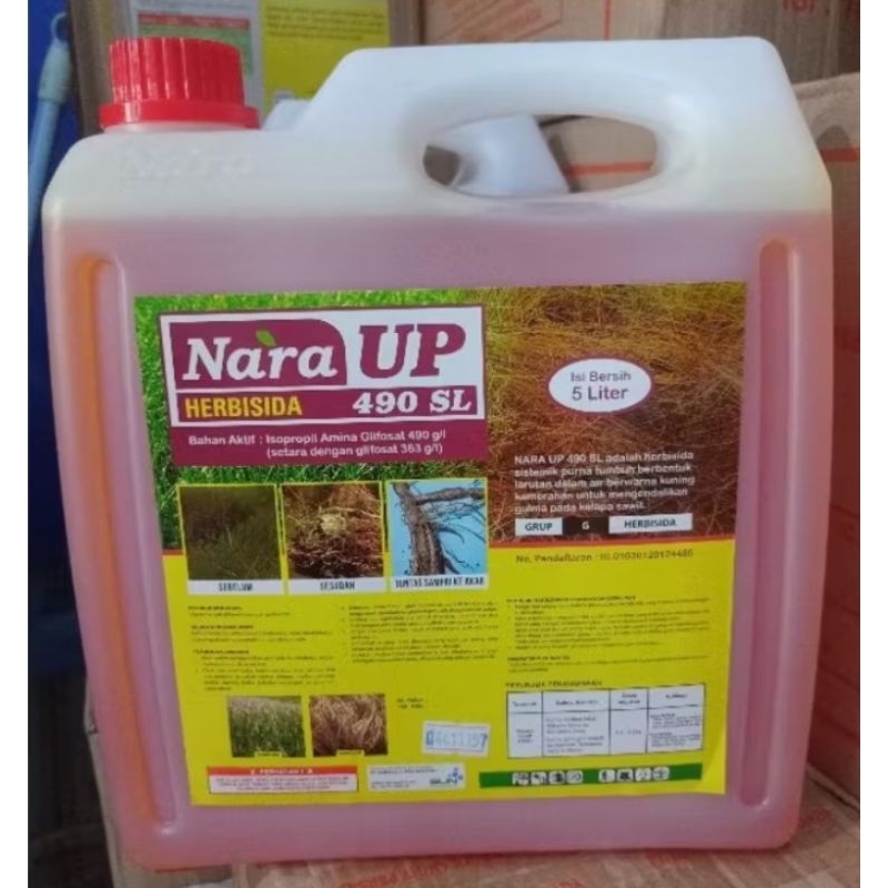 Herbisida Nara Up 490 SL kemasan 5 Ltr