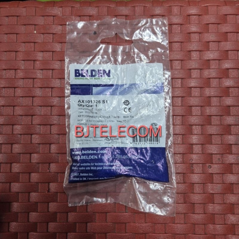 MODULAR JACK CAT 6 BELDEN BIRU ORIGINAL BELDEN