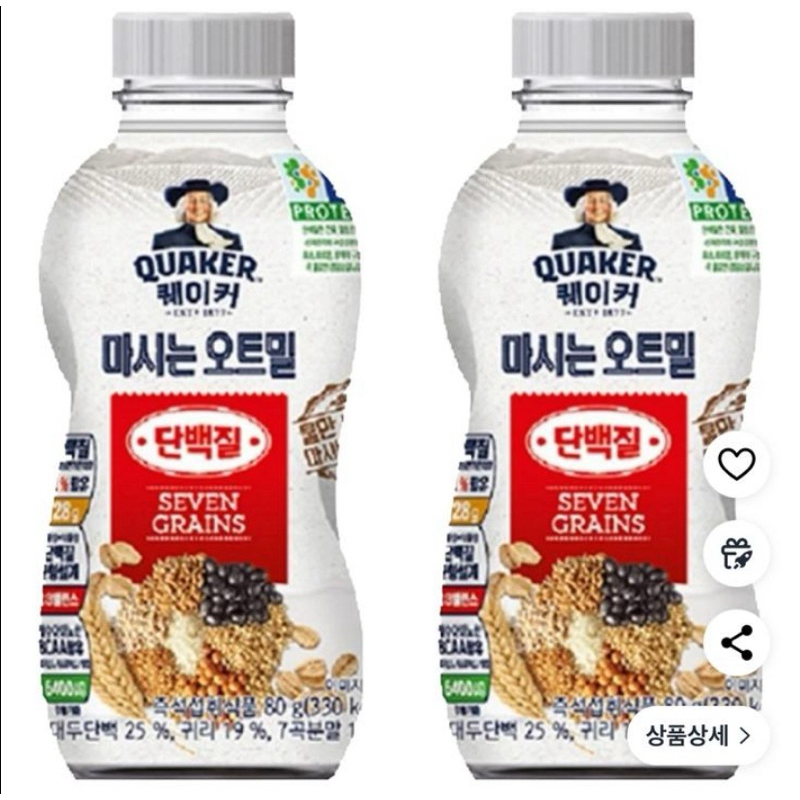 

(PO KOREA) QUAKER DRINKING OATMEAL F PROTEIN SET ISI 2 - ORIGINAL KOREA