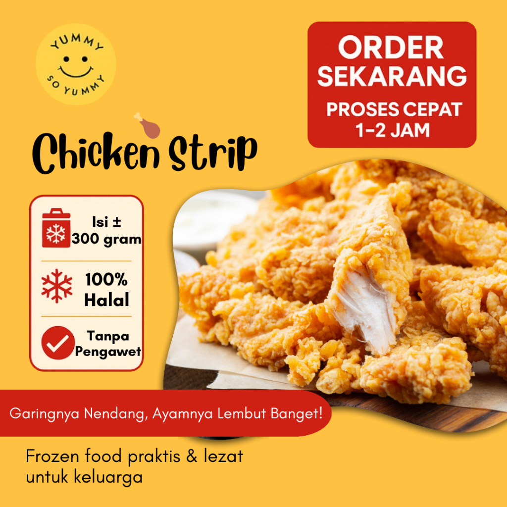 

Premium Chicken Strip / Chicken Crispy / Ayam Fillet Krispi