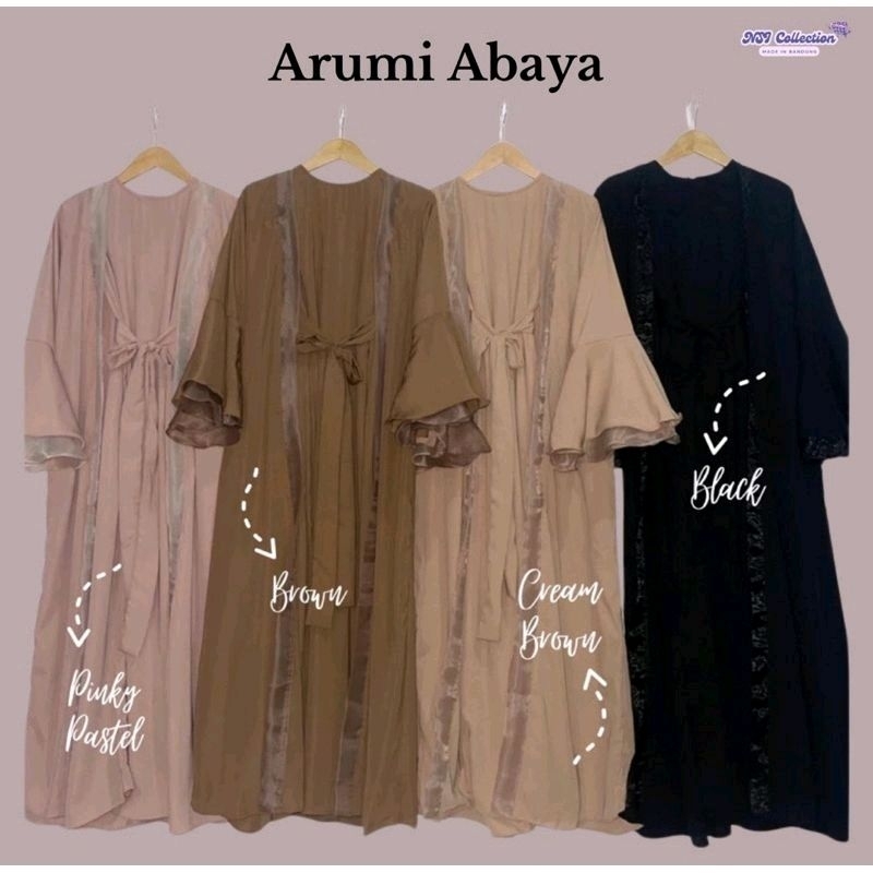 ARUMI ABAYA ELEGANT SIMPEL KEKINIAN MODERN | ABAYA LEBARAN | ABAYA DUBAI | ABAYA ARABIC
