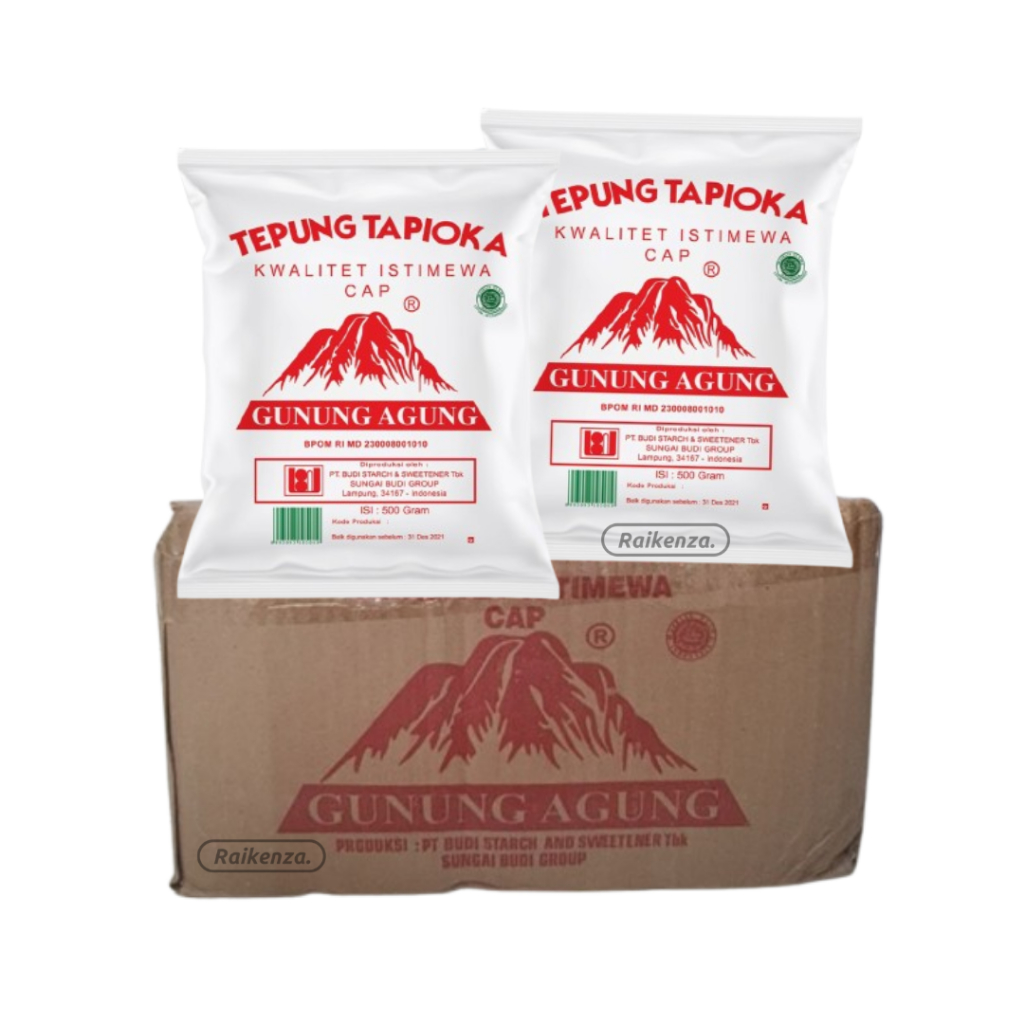 

Tepung Tapioka Gunung Agung 500gr Dus Isi 20 Pcs