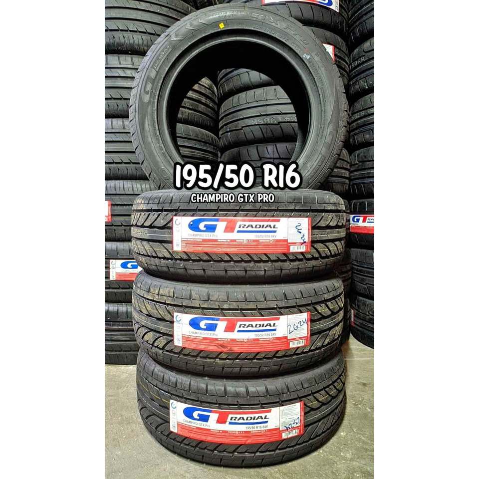 BAN MOBIL GT RADIAL 195/50 R16 CHAMPIRO GTX PRO BAN RING 16 MURAH TUBELES