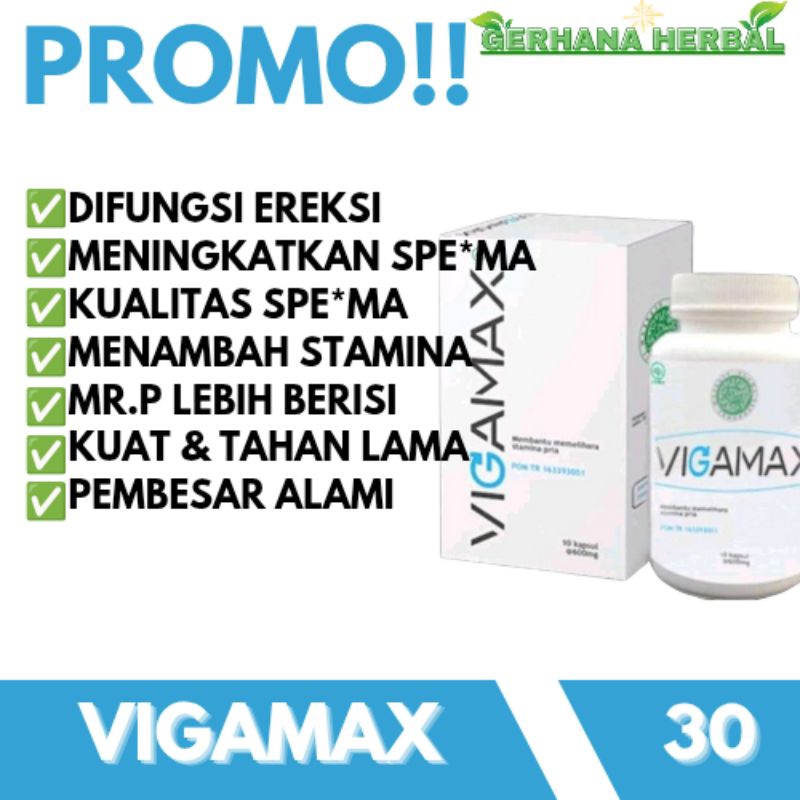 PROMO Vigamax Obat Kuat Tahan Lama dan Pembesar Alami Tanpa Efek Samping Resmi BPOM
