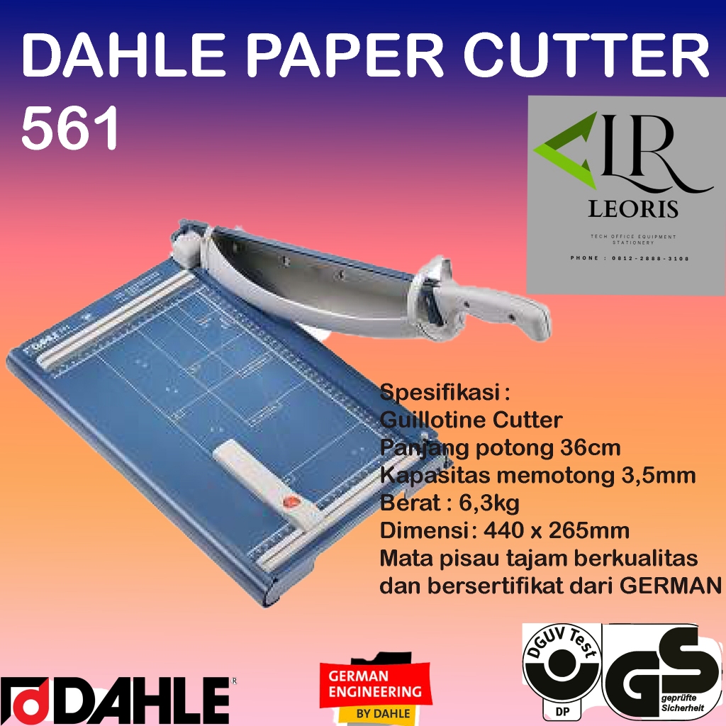 

Pemotong kertas dahle 561