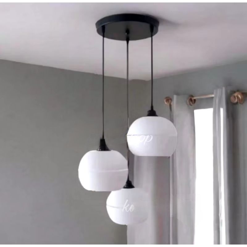 LAMPU HIAS BOLA LAMPU GANTUNG MINIMALIS PVC