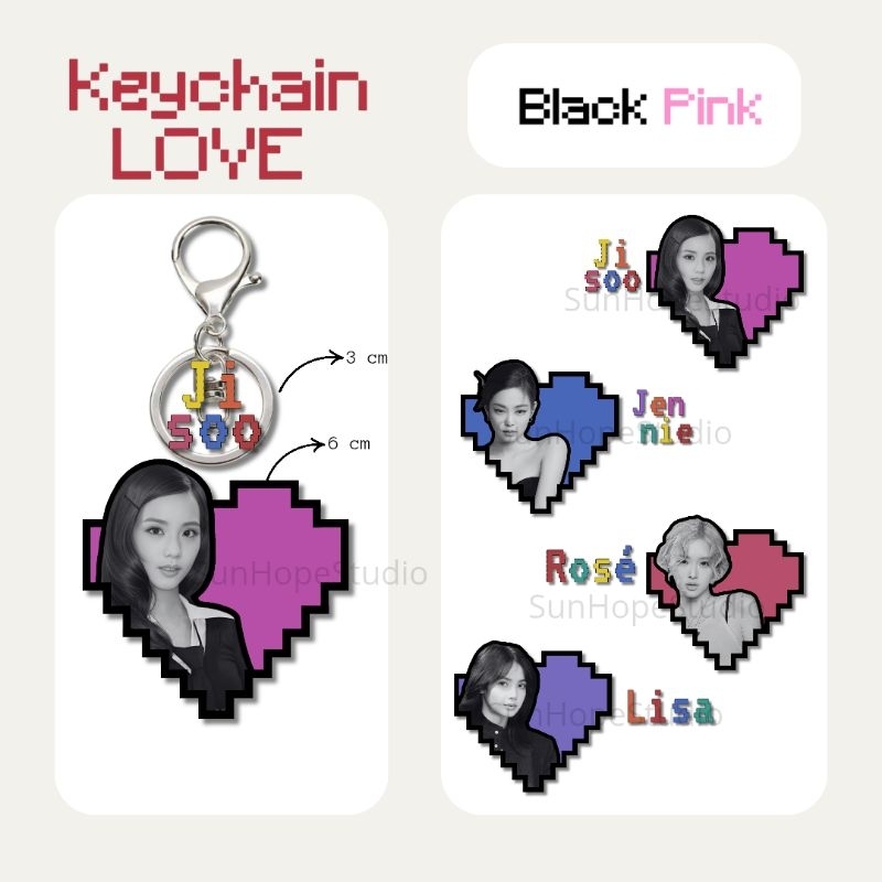 Keychain Love Akrilik Kpop Blackpink