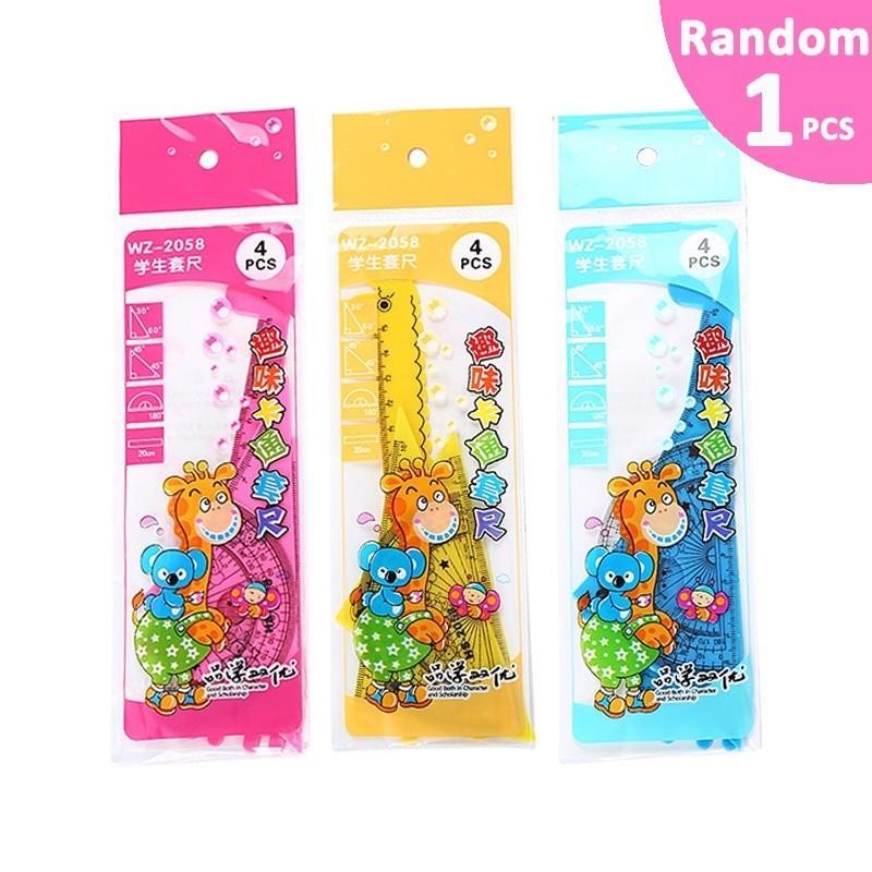 

Penguasa lucu jerapah 15cm ruler set/ Penggaris Plastik 1 Set 4 Model Pengaris