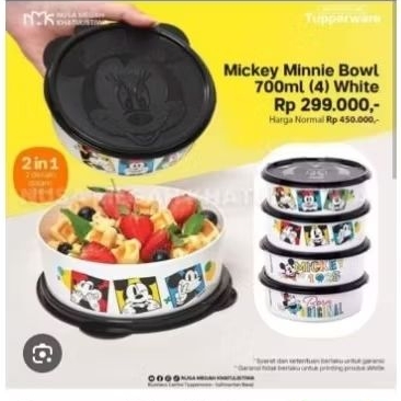 original Mickey & mini handy bowl lunch Tupperware 700 ml (1pc)