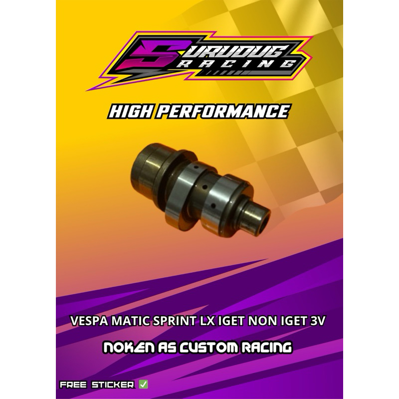 NOKEN AS RACING VESPA MATIC IGET NON IGET 3V SPRINT LX HARIAN BORE UP BALAP KOMPETISI