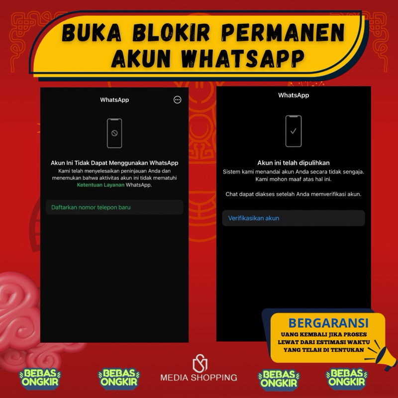 BUKA BLOKIR WHATSAPP PERMANEN