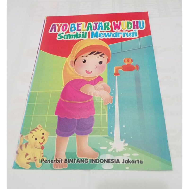 Buku Ayo Belajar Wudhu sambil mewarnai