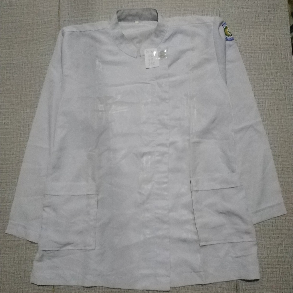Preloved baju muslim putih seragam lengan panjang / DY86