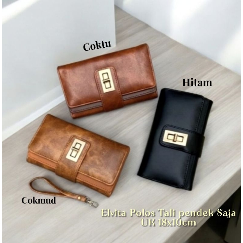 Dompet elvita  polos | dompet elvita (tali pendek saja)| dompet elvita tali pendek | dompet kekinian