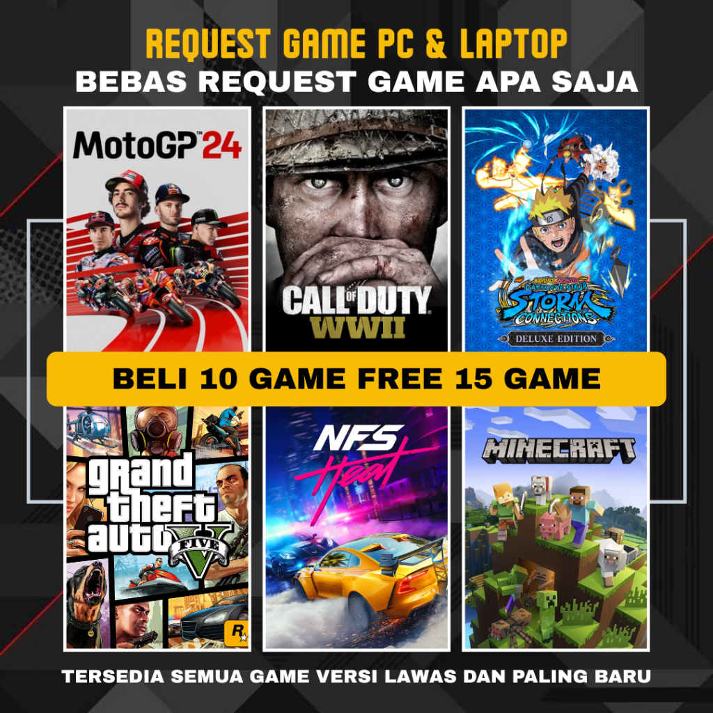 REQUEST GAME PC & LAPTOP (TERSEDIA SEMUA JENIS GAME) - GAME PC - GAME LAPTOP - PC GAMES