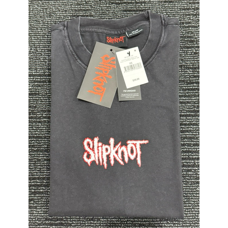 Kaos Vintage Band Cotton On x Slipknot Tour (BNWT) Lcn Premium Loose Fit Music Unisex Tag Lengkap Or