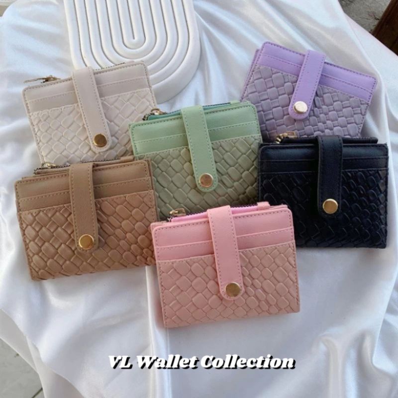 VL-Dompet Anyaman Wanita/Dompet Mini Kekinian/Dompet Lipat/Dompet Kartu/Dompet Wanita