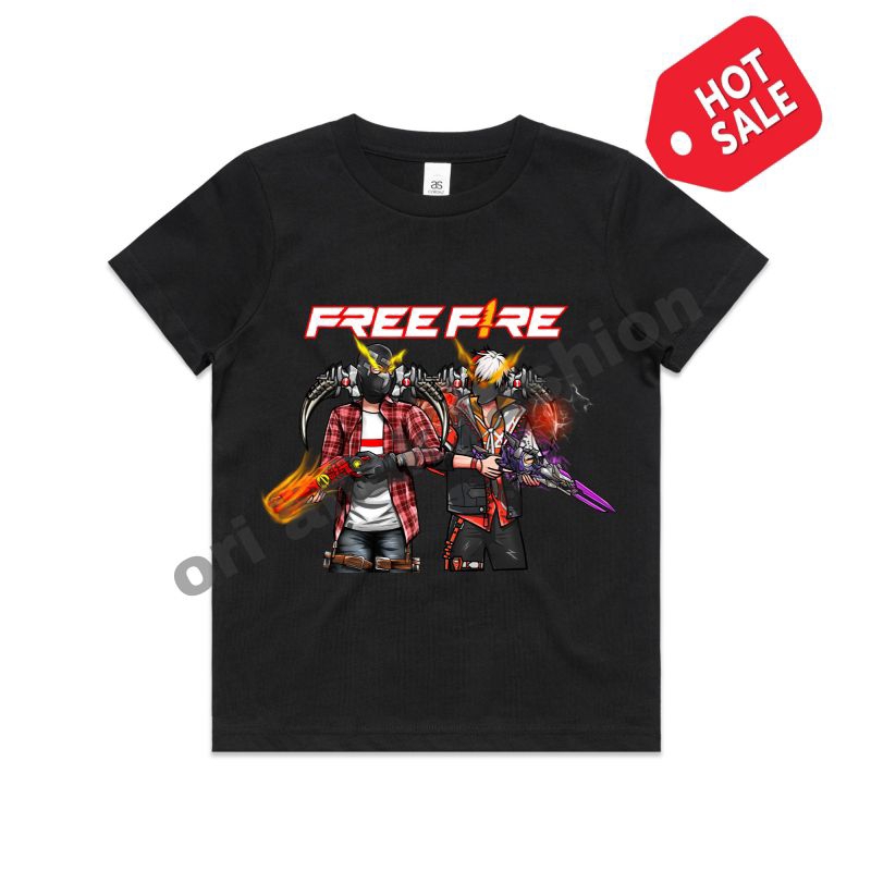 Baju kaos anak free fire SG OPM & SG 2 JT limited edition