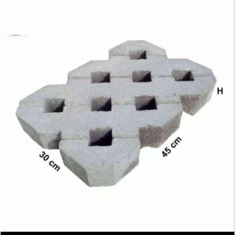 GRASSBLOCK 8 cm /PAVING RUMPUT/PAVING BLOK/LUBANG ANGIN