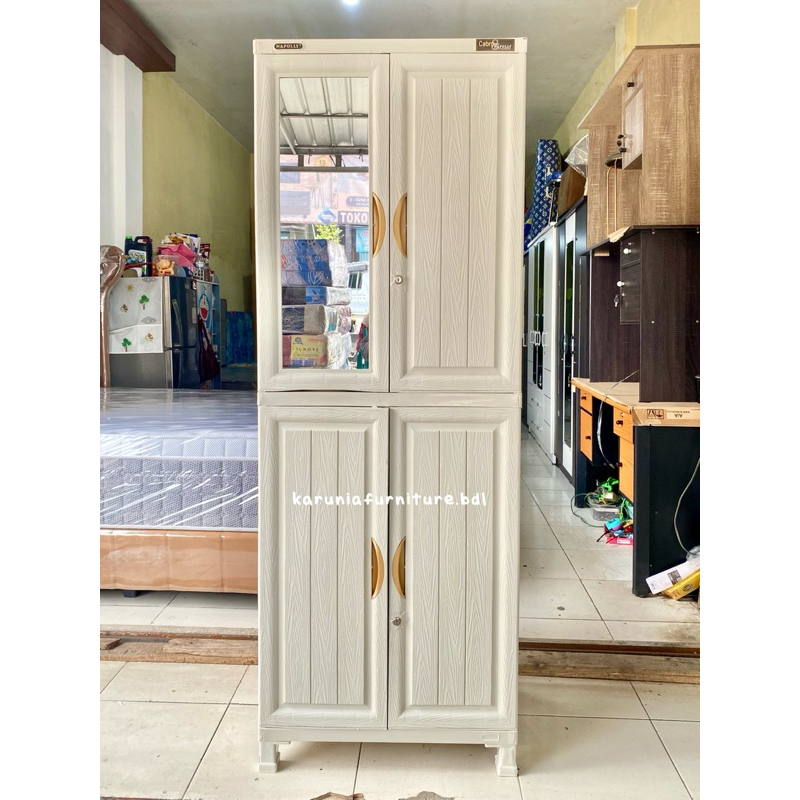 LEMARI PAKAIAN PLASTIK NAPOLLY CABRO PUTIH
