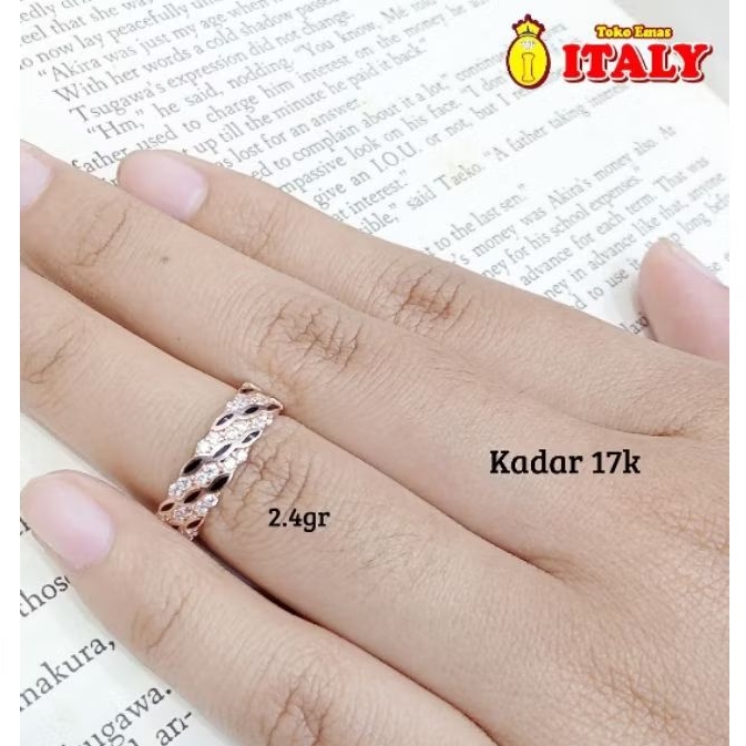 cincin emas tua variasi silang