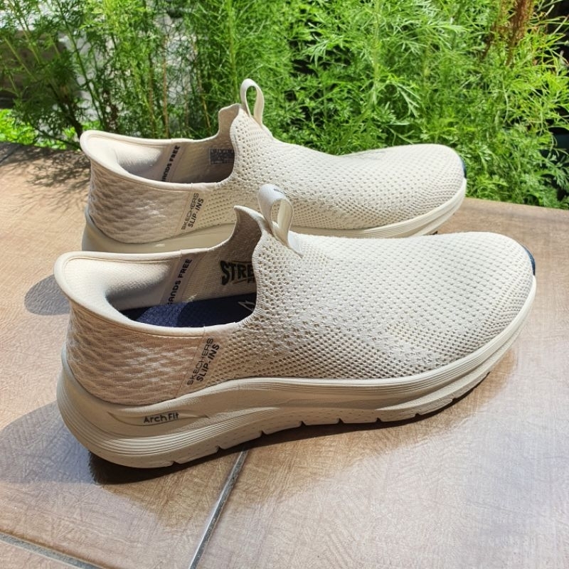 Skechers Arch Fit Sepatu Pria Beige Second