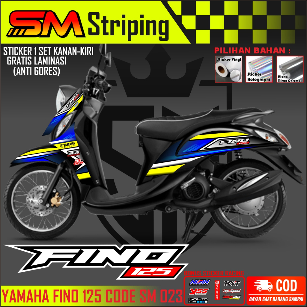STRIPING VARIASI YAMAHA FINO / STICKER LIST VARIASI MOTOR FINO