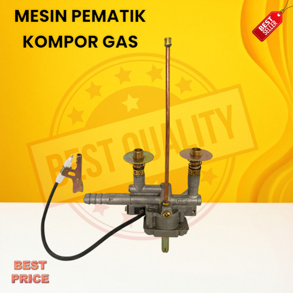 Mesin Pematik Kompor Gas Tanam 2 Tungku + Thermocouple & Spark Otomatis