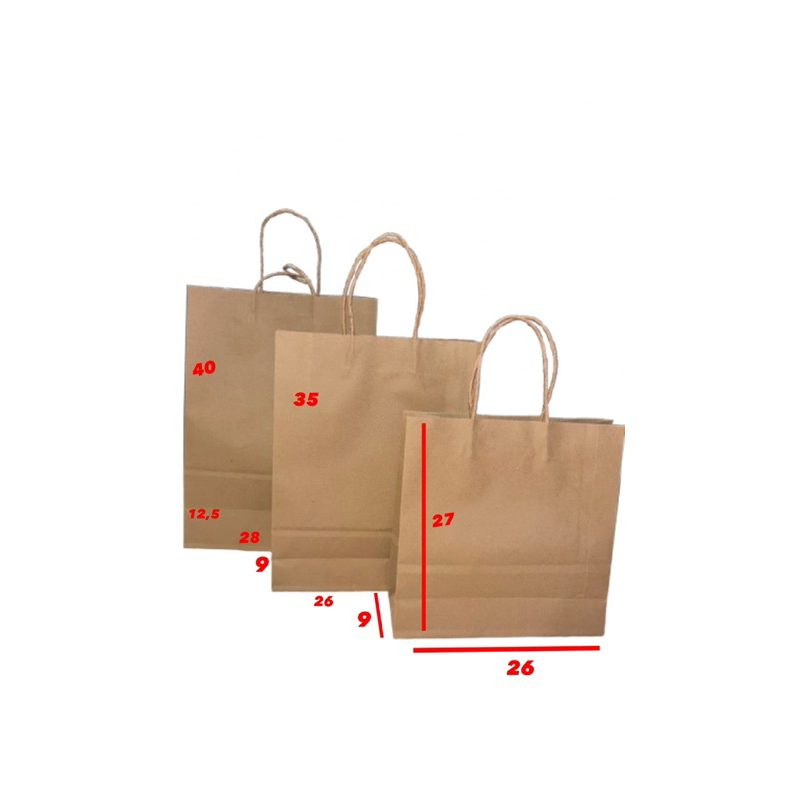 

PAPERBAG COKLAT UKURAN S,M,L BAHAN CRAFT 125GRAM
