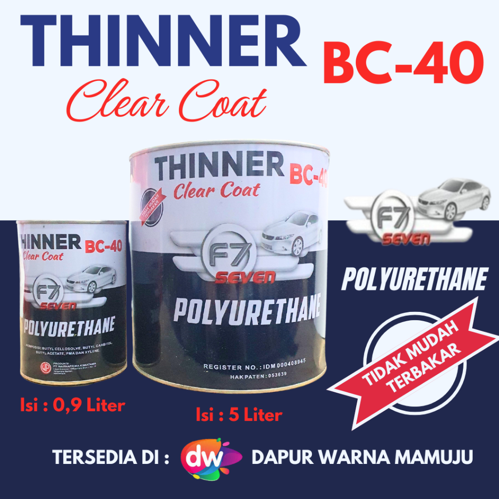 [Sulsel-Sulbar] F7 Polyurethane Thinner BC-40 (Thinner F7 PU BC-40)